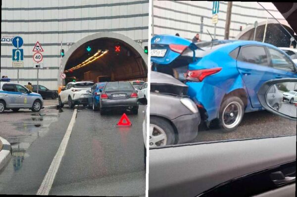 Массовое столкновение автомобилей остановило движение в центре Сочи