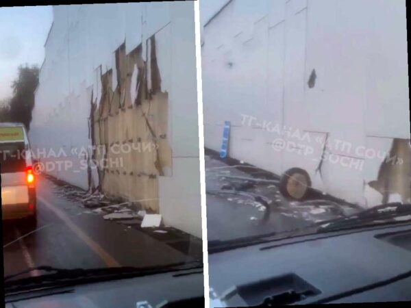 Авария в Сочи: «Газель» повредила подпорную стену на Курортном проспекте